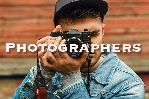 Hipster Photographer with camera