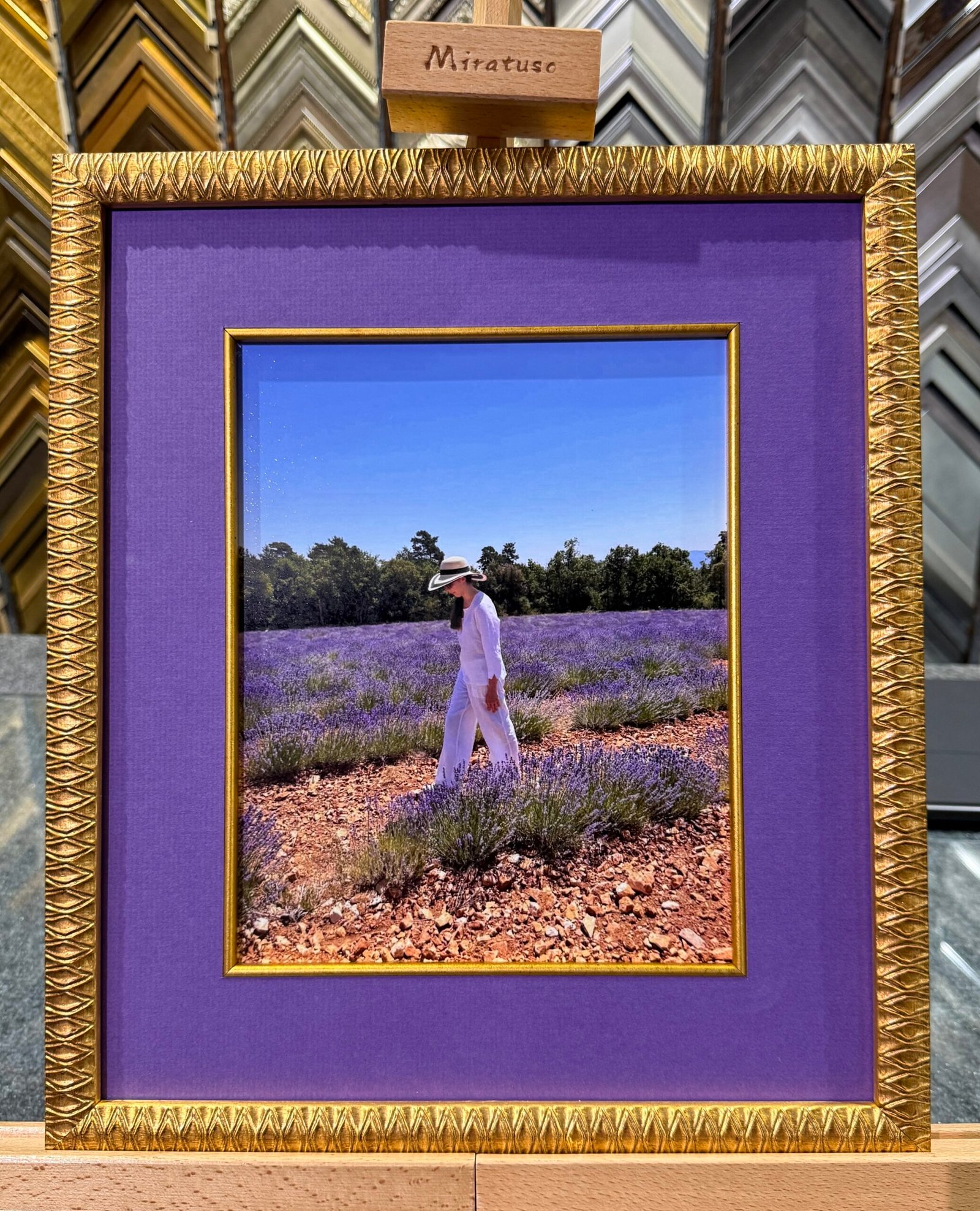 Photo in a Classic gold frame with a gold fillet