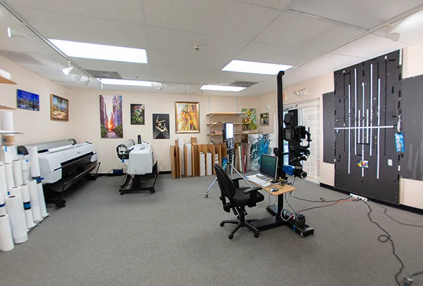 Artfinity production printer room and capture setup Sarasota FL